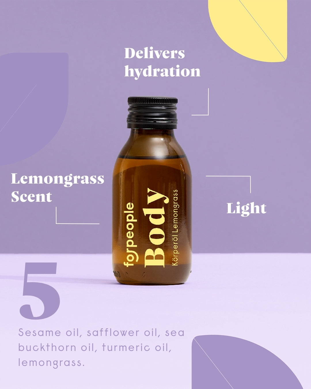 forpeople Body Oil Lemongrass – key benefits and actives