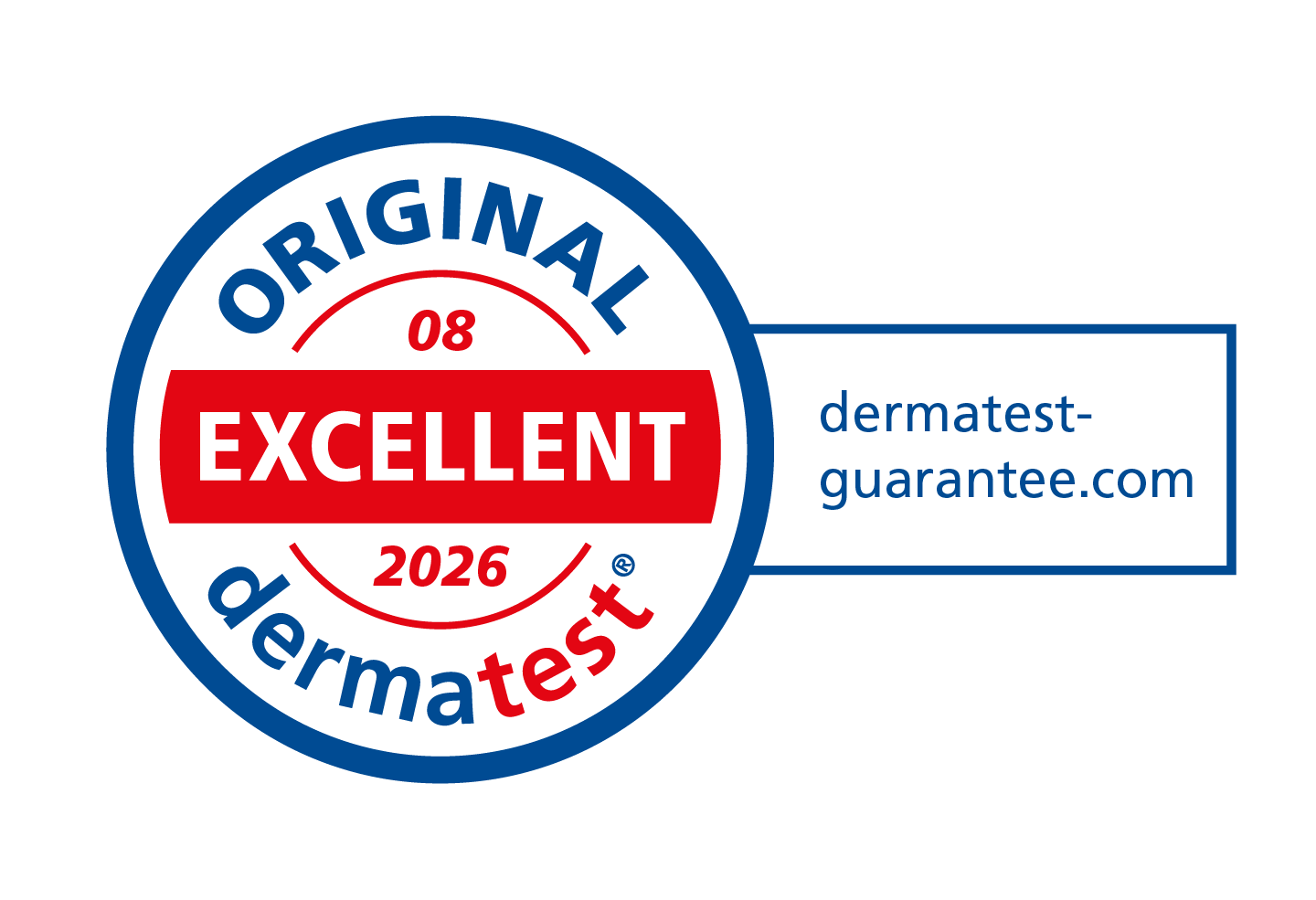 Dermatest seal: Original, rating Excellent, 2026