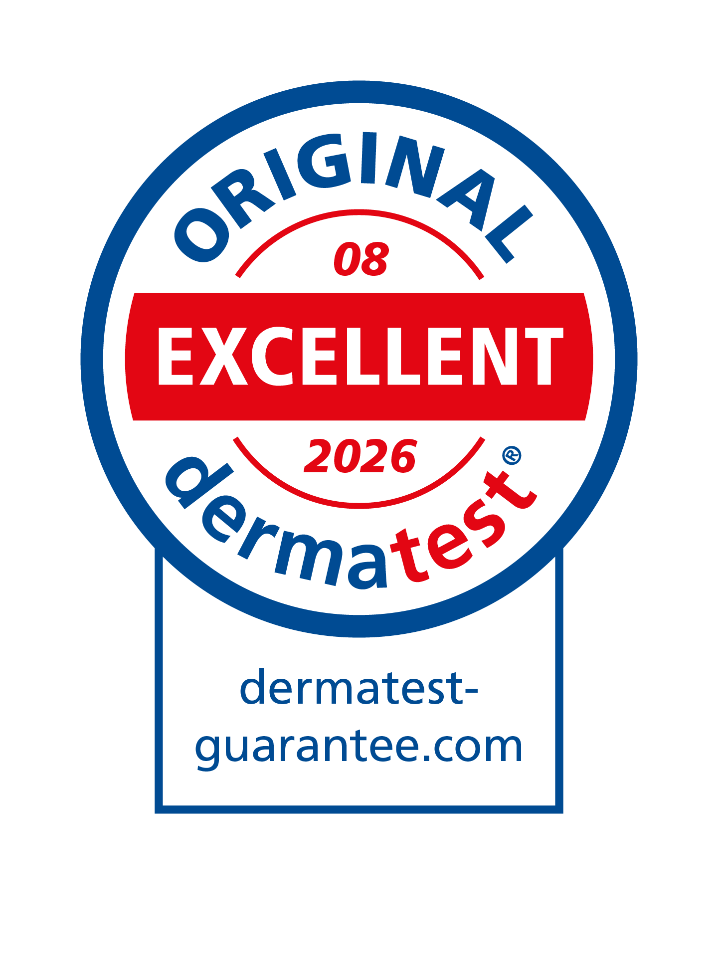 Dermatest seal: Original, rating Excellent, 2026