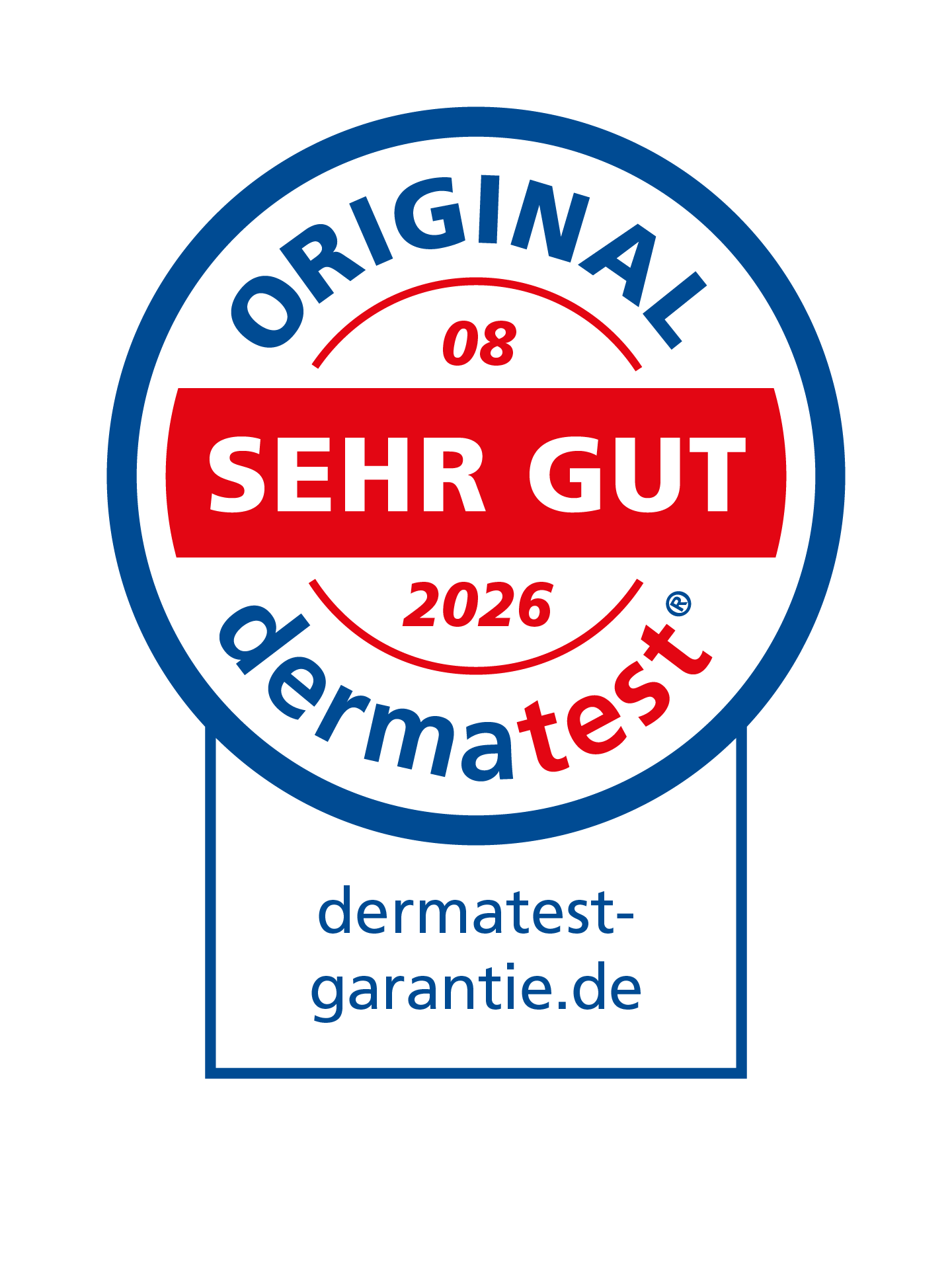 Dermatest-Siegel: Original, Bewertung Sehr gut, 2026