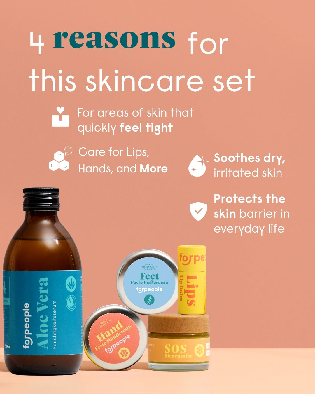 4 reasons for the forpeople Dry Skin Set