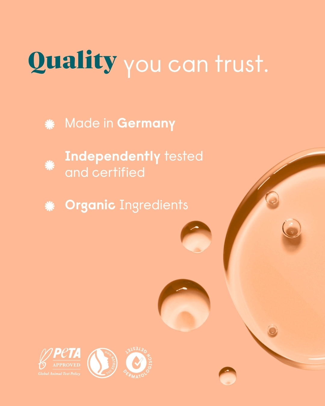Quality you can trust – made in Germany, independently tested, organic ingredients
