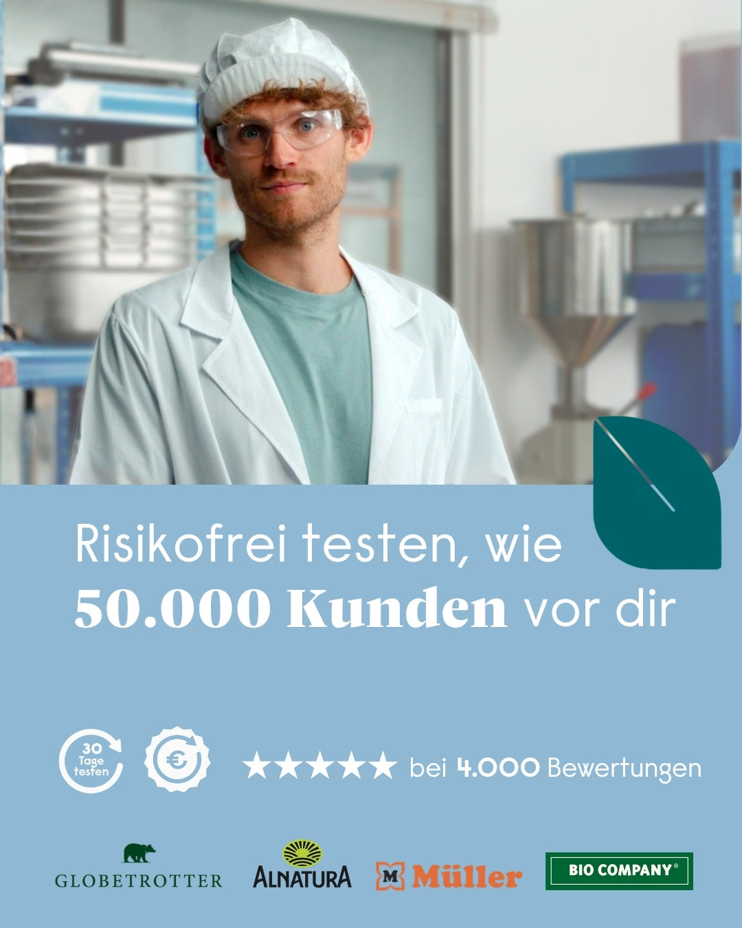 Risikofrei testen, wie 50.000 Kundinnen und Kunden vor dir