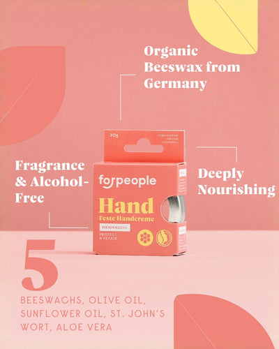 forpeople Solid hand cream with beeswax – key benefits and actives