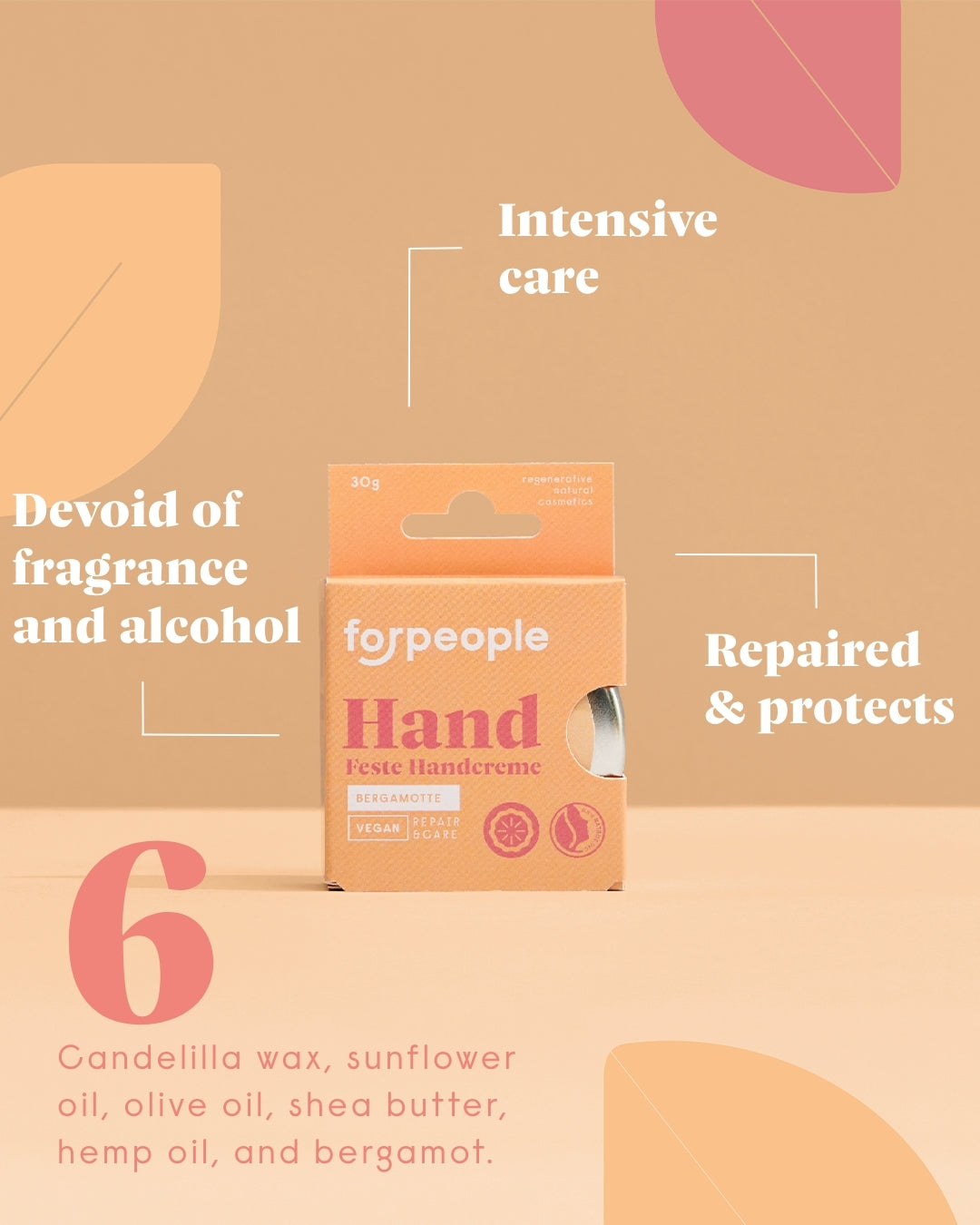 forpeople Solid Hand Cream Bergamot – key benefits and actives