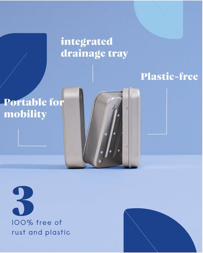 forpeople aluminium soap tin with drainage tray – key benefits