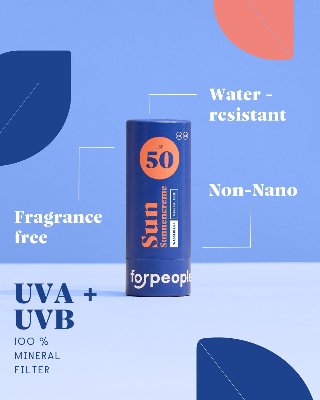 forpeople Solid sunscreen SPF 50 – key benefits and actives